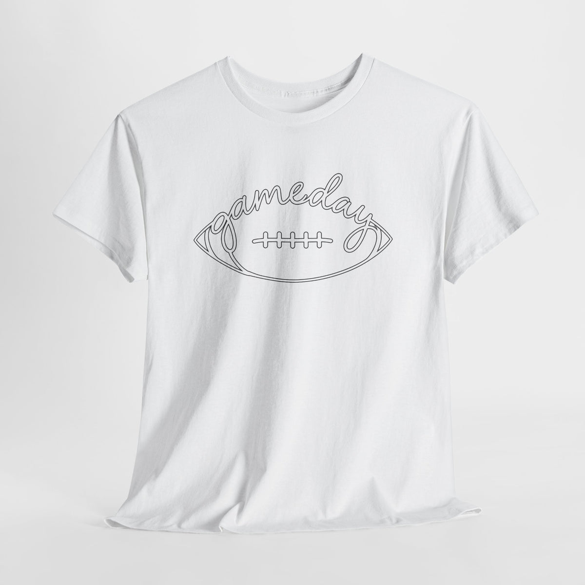 Gameday Football Tee — 'gameday' Script Football Graphic T-Shirt
