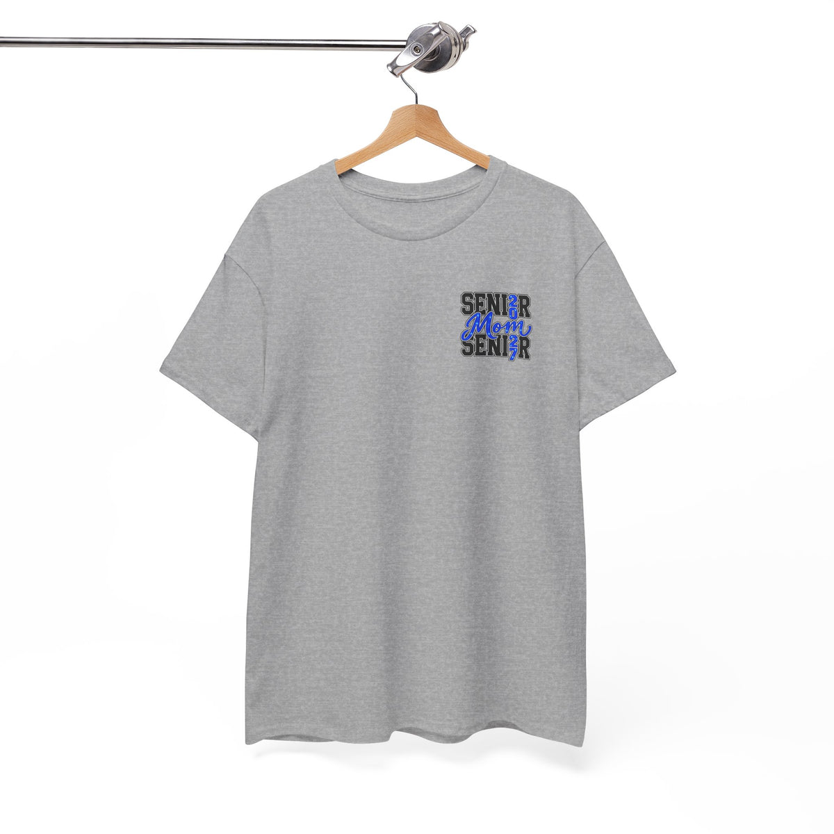 Senior Mom 2027 T-Shirt — Back Print Proud Senior Parent Tee
