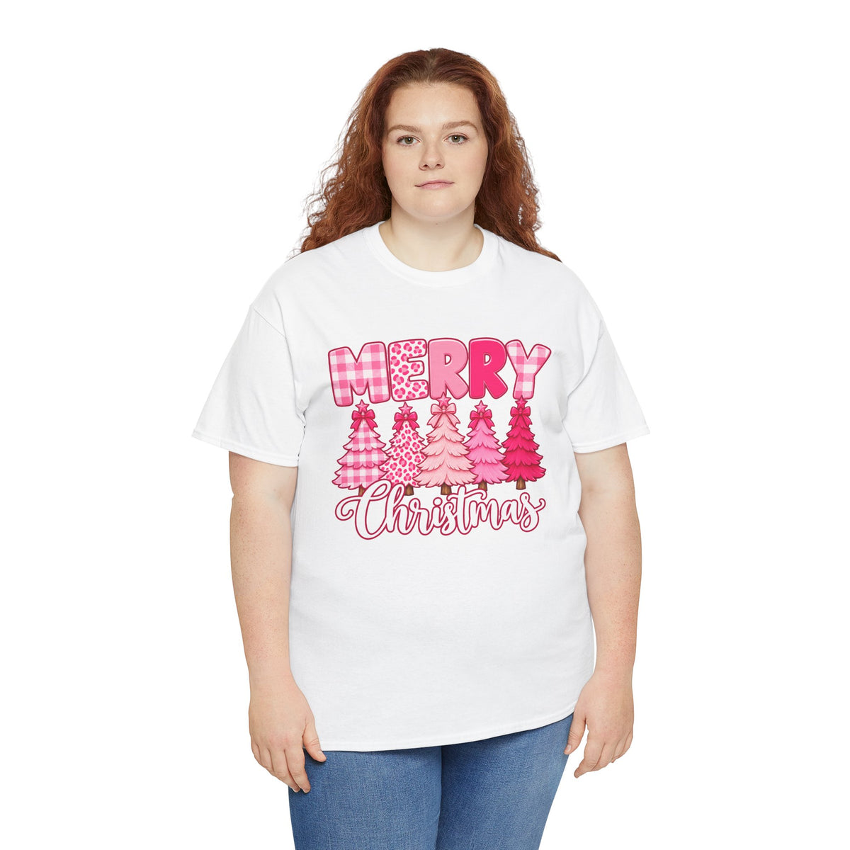 Merry Christmas Pink Christmas Tree T-Shirt