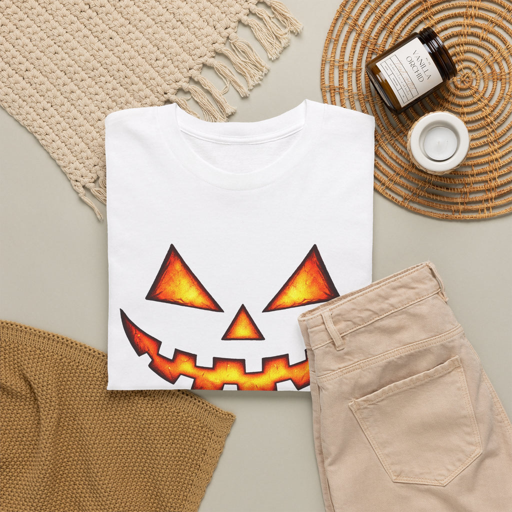 Jack-O'-Lantern Pumpkin Scary Face T-Shirt — Halloween Horror Costume Tee