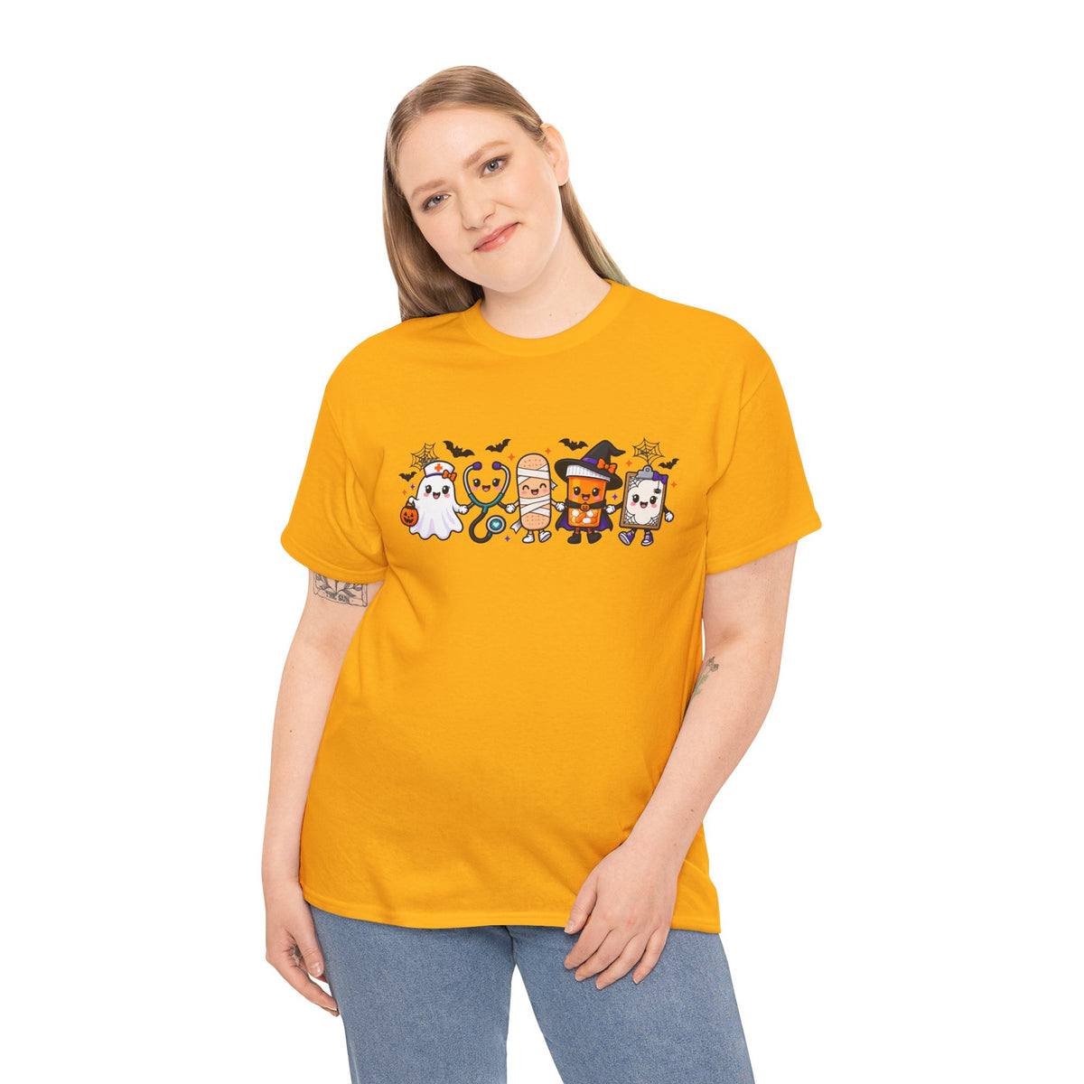 Halloween Candy Characters Tee — Cute Trick-or-Treat Ghosts & Candy Corn Shirt