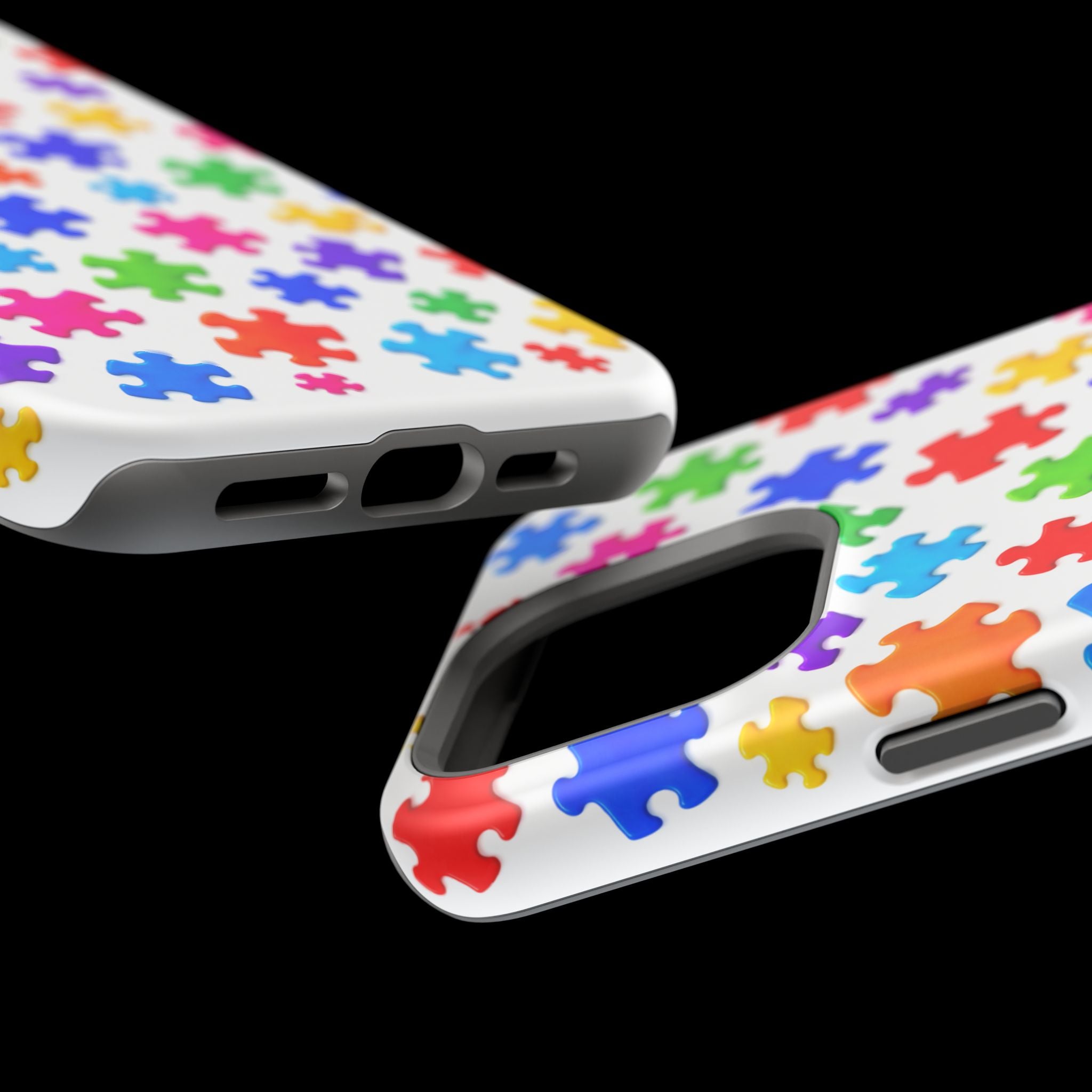 Autism Puzzle Pattern Magnetic Impact-Resistant Phone Case