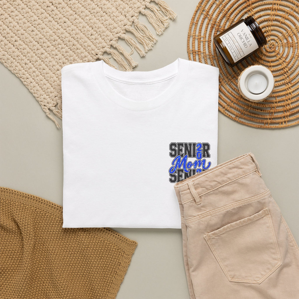 Senior Mom 2027 T-Shirt — Back Print Proud Senior Parent Tee