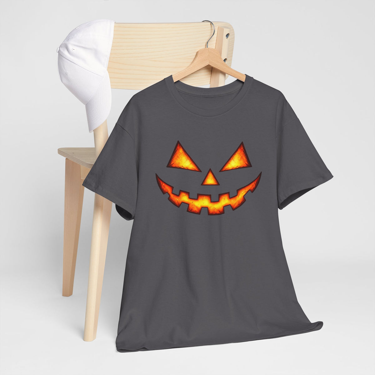 Jack-O'-Lantern Pumpkin Scary Face T-Shirt — Halloween Horror Costume Tee