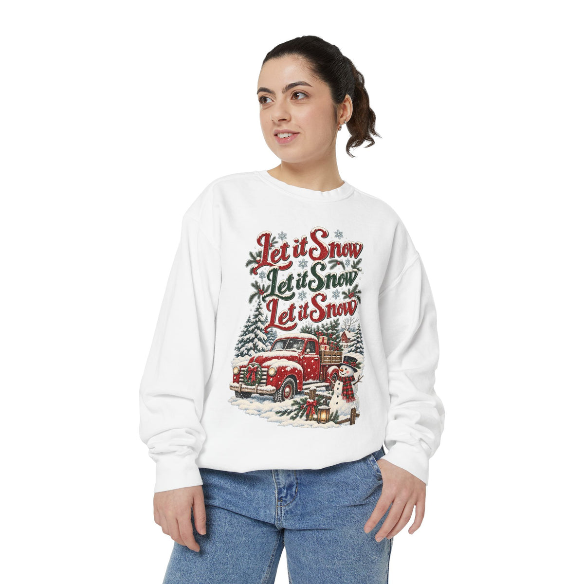 Let It Snow Vintage Truck Sweatshirt