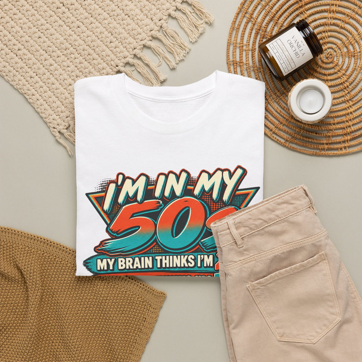 Retro 50s Birthday T‑Shirt — "I'm in My 50s" 80s Playlist Cassette Tee
