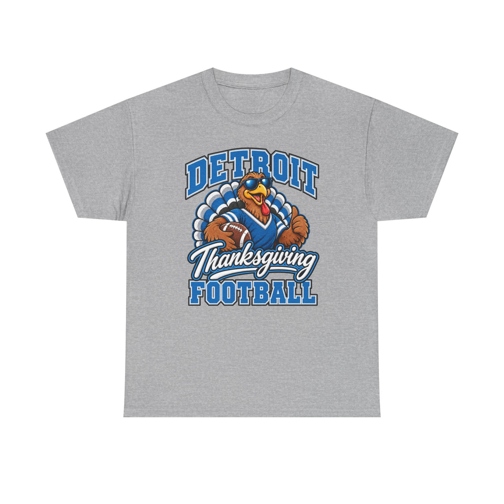 Detroit Thanksgiving Football Tee — Turkey Mascot Game Day Shirt