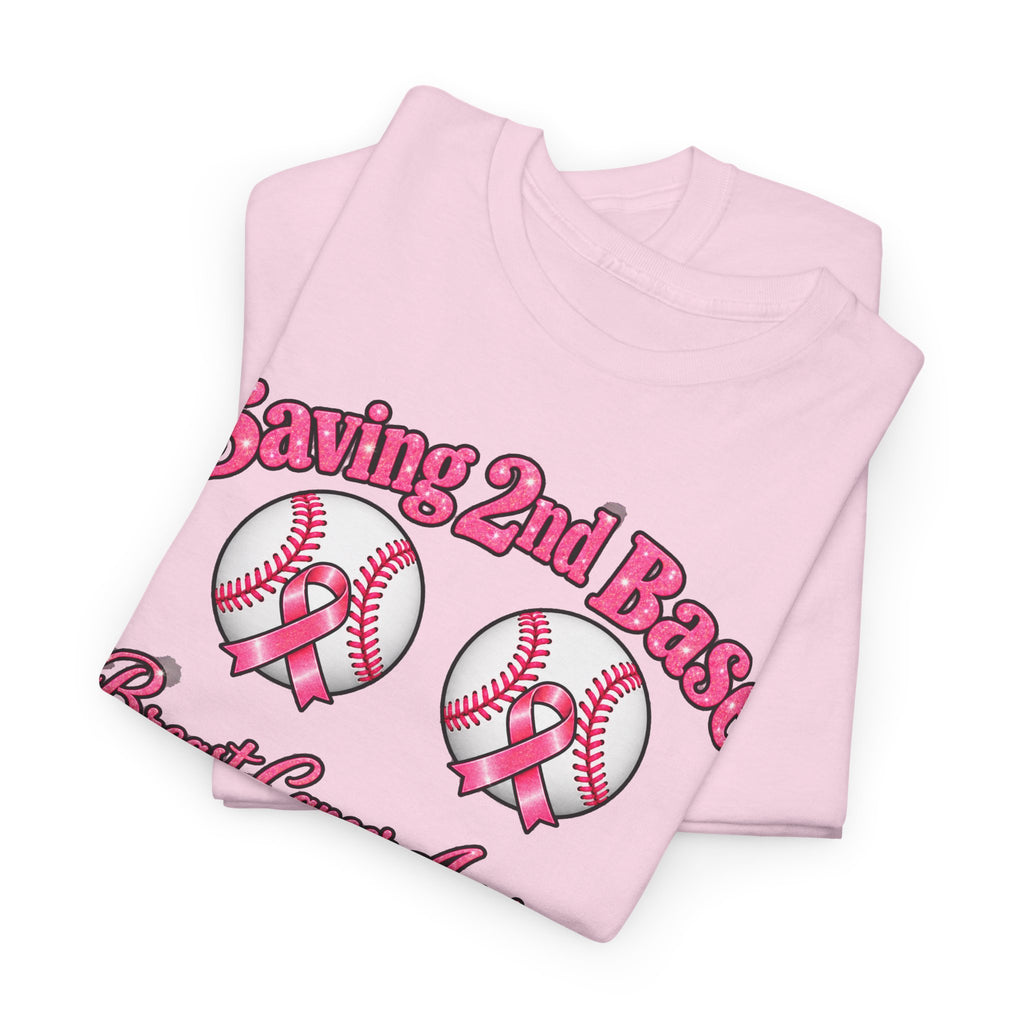 Saving 2nd Base Breast Cancer Awareness T-Shirt