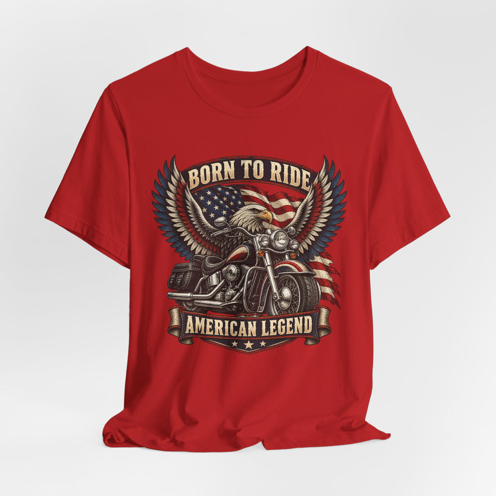 Born to Ride Eagle Motorcycle Tee — American Legend Patriotic T-Shirt