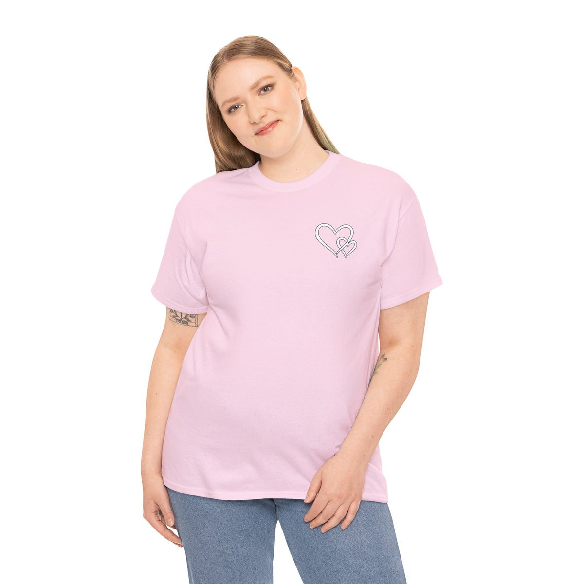 Inspirational Heart T-Shirt – "To the Person Behind Me: You Are Amazing, Beautiful and Enough" Motivational Tee