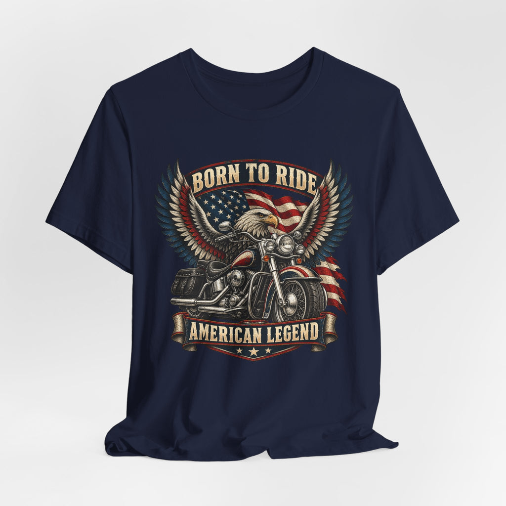 Born to Ride Eagle Motorcycle Tee — American Legend Patriotic T-Shirt