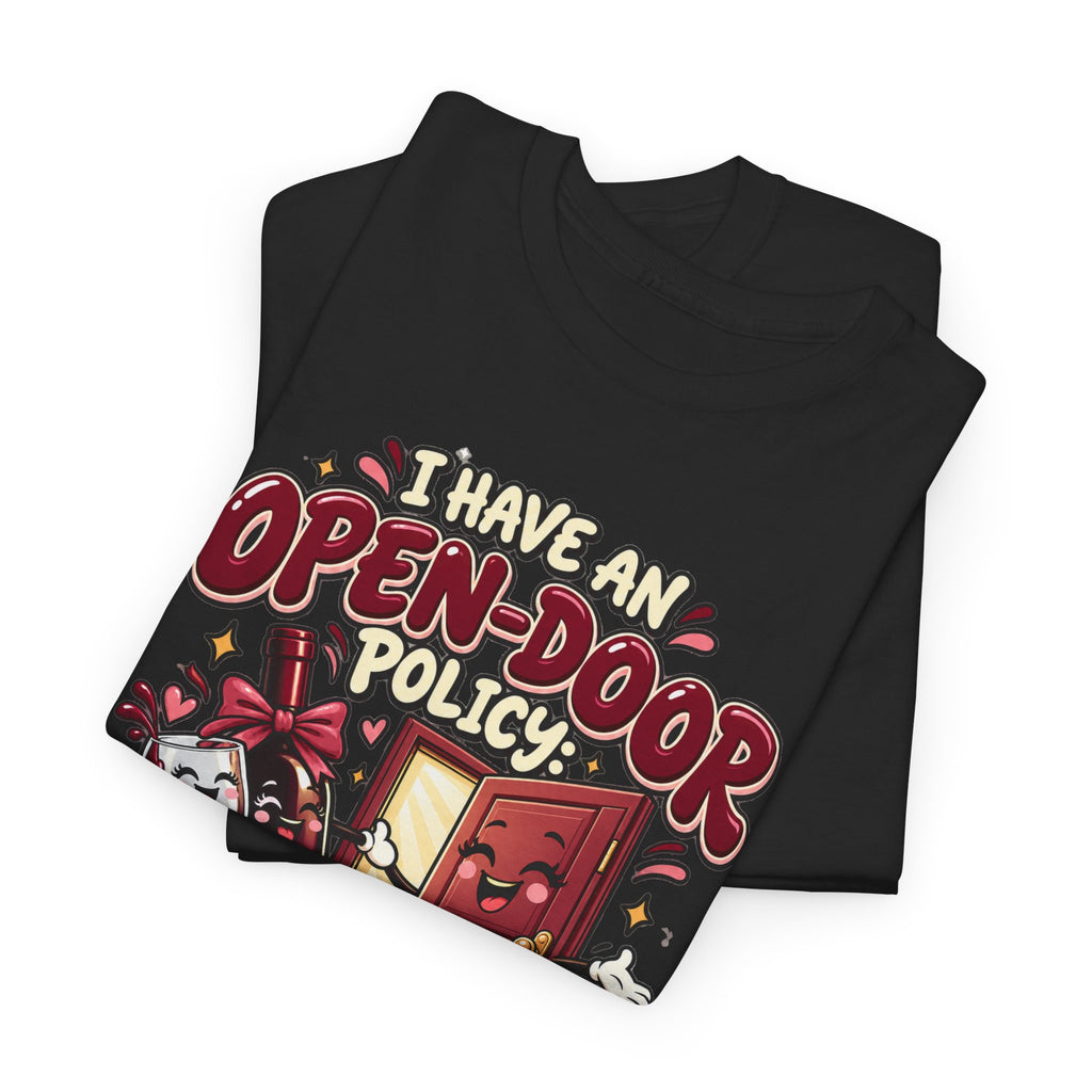 Open-Door Policy Wine Lover T-Shirt