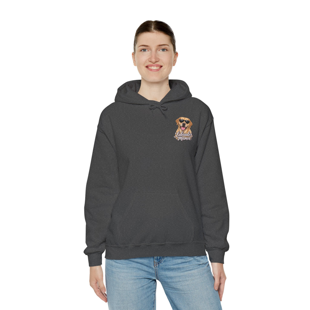 Labrador Mama Hoodie — Dog Mom Sweatshirt with Cute Sunglasses Lab Design