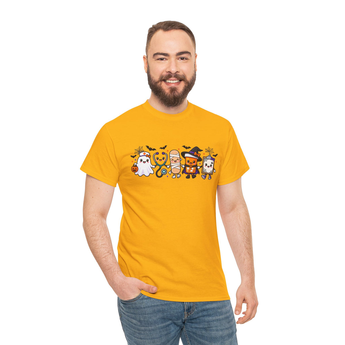 Halloween Candy Characters Tee — Cute Trick-or-Treat Ghosts & Candy Corn Shirt