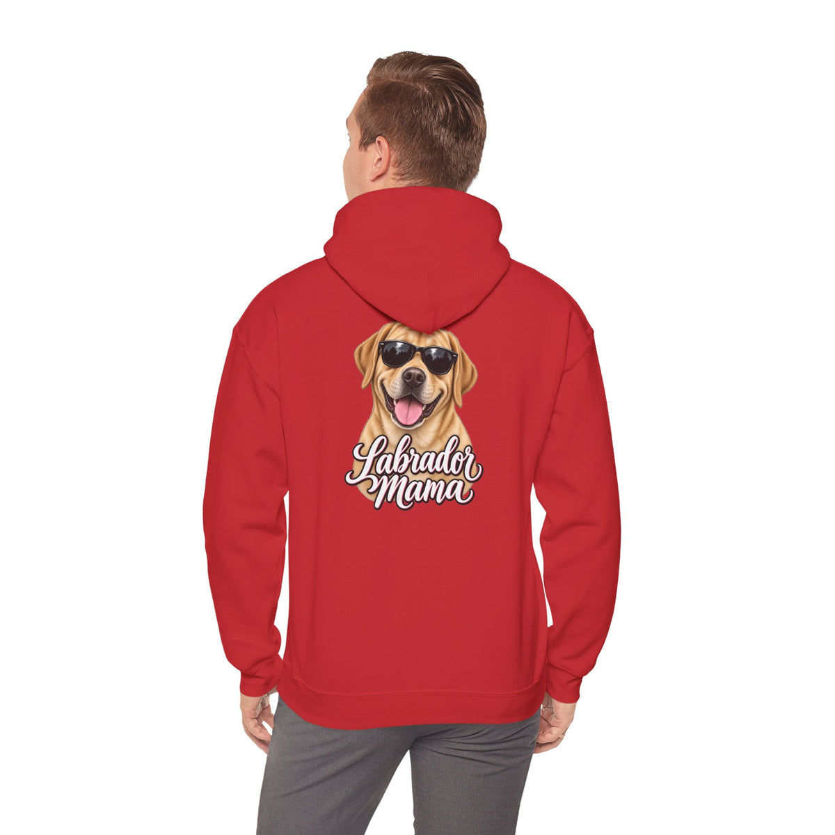 Labrador Mama Hoodie — Dog Mom Sweatshirt with Cute Sunglasses Lab Design