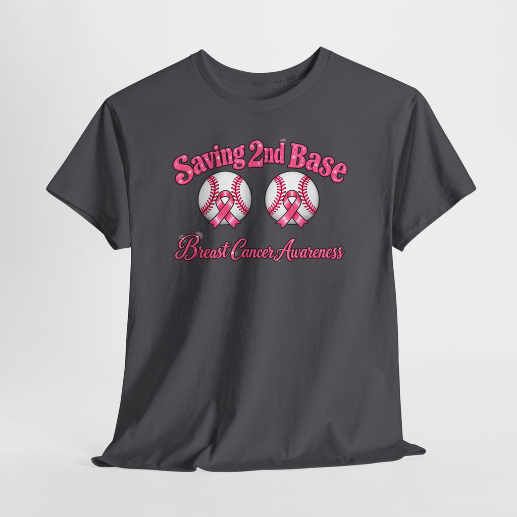 Saving 2nd Base Breast Cancer Awareness T-Shirt