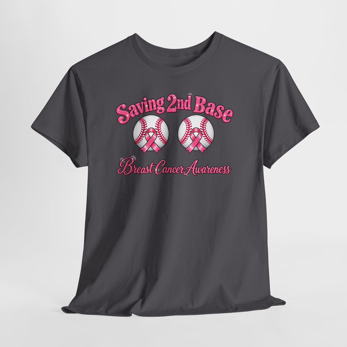 Saving 2nd Base Breast Cancer Awareness T-Shirt