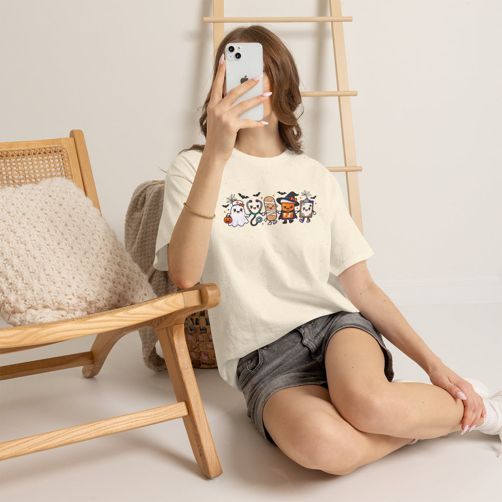 Halloween Candy Characters Tee — Cute Trick-or-Treat Ghosts & Candy Corn Shirt
