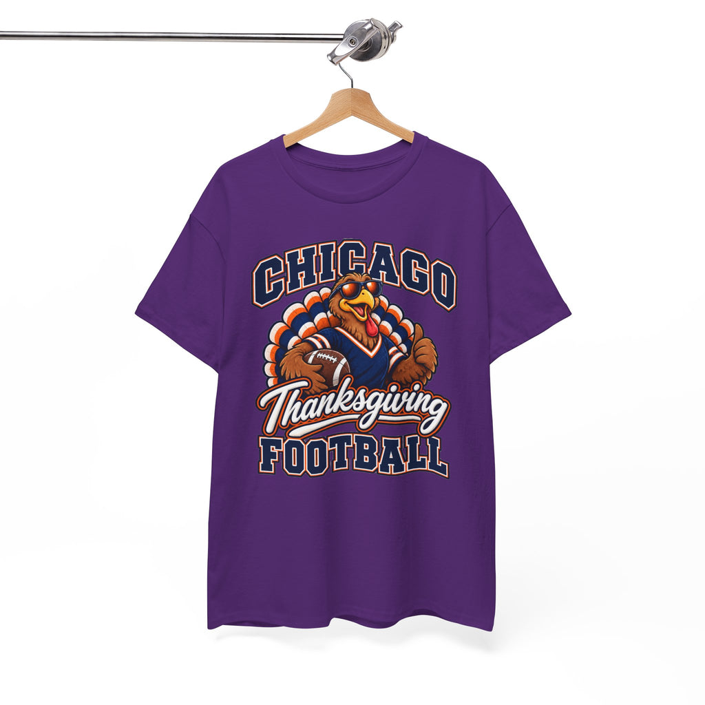 Chicago Thanksgiving Football T-Shirt — Turkey Mascot Game Day Tee