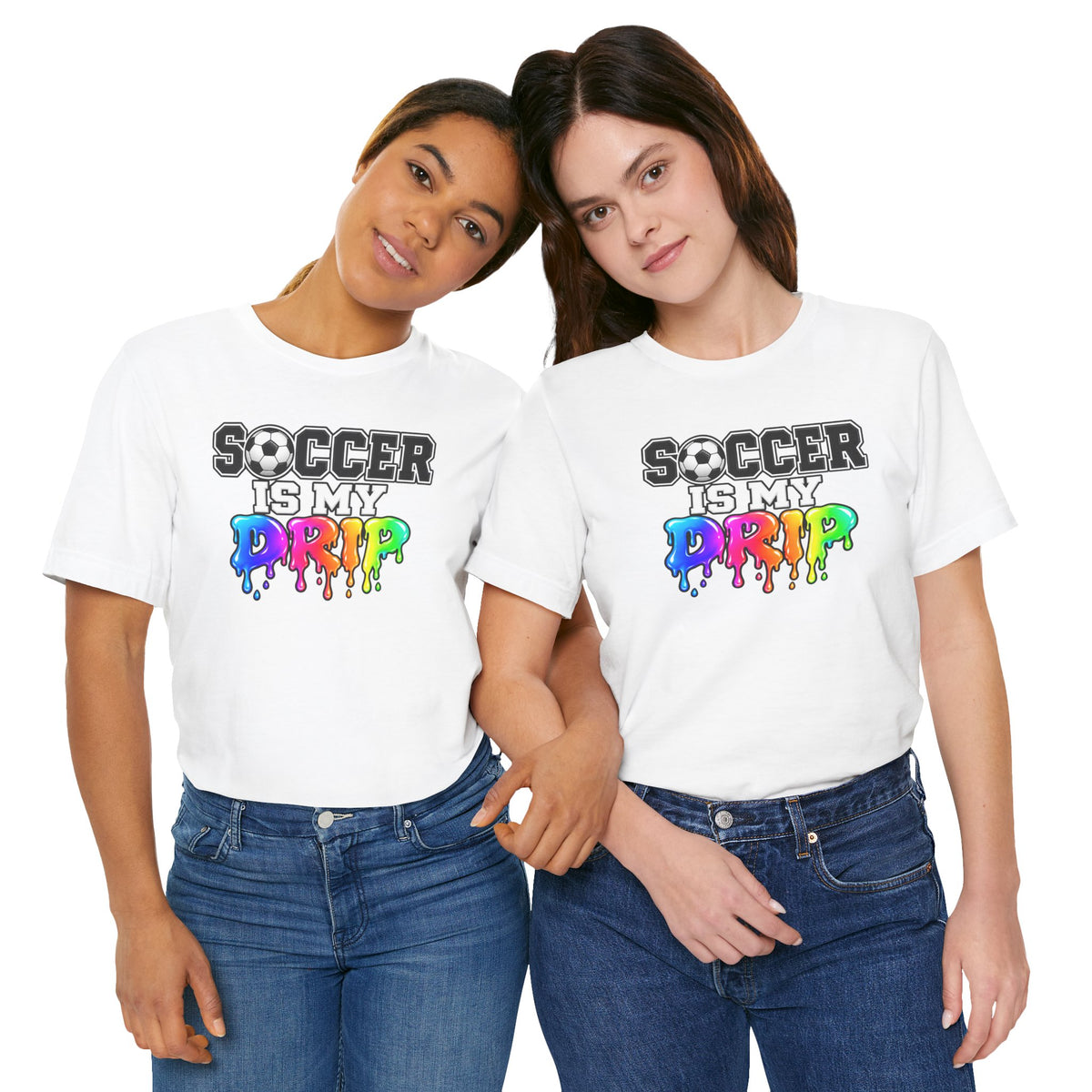 Soccer Is My Drip T-Shirt — Colorful Rainbow Drip Soccer Tee for Players & Fans