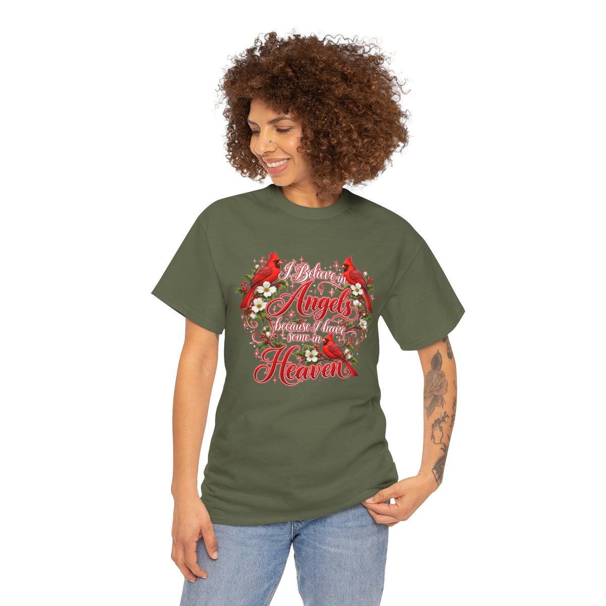 Angels from Heaven Cardinal Christmas T-Shirt