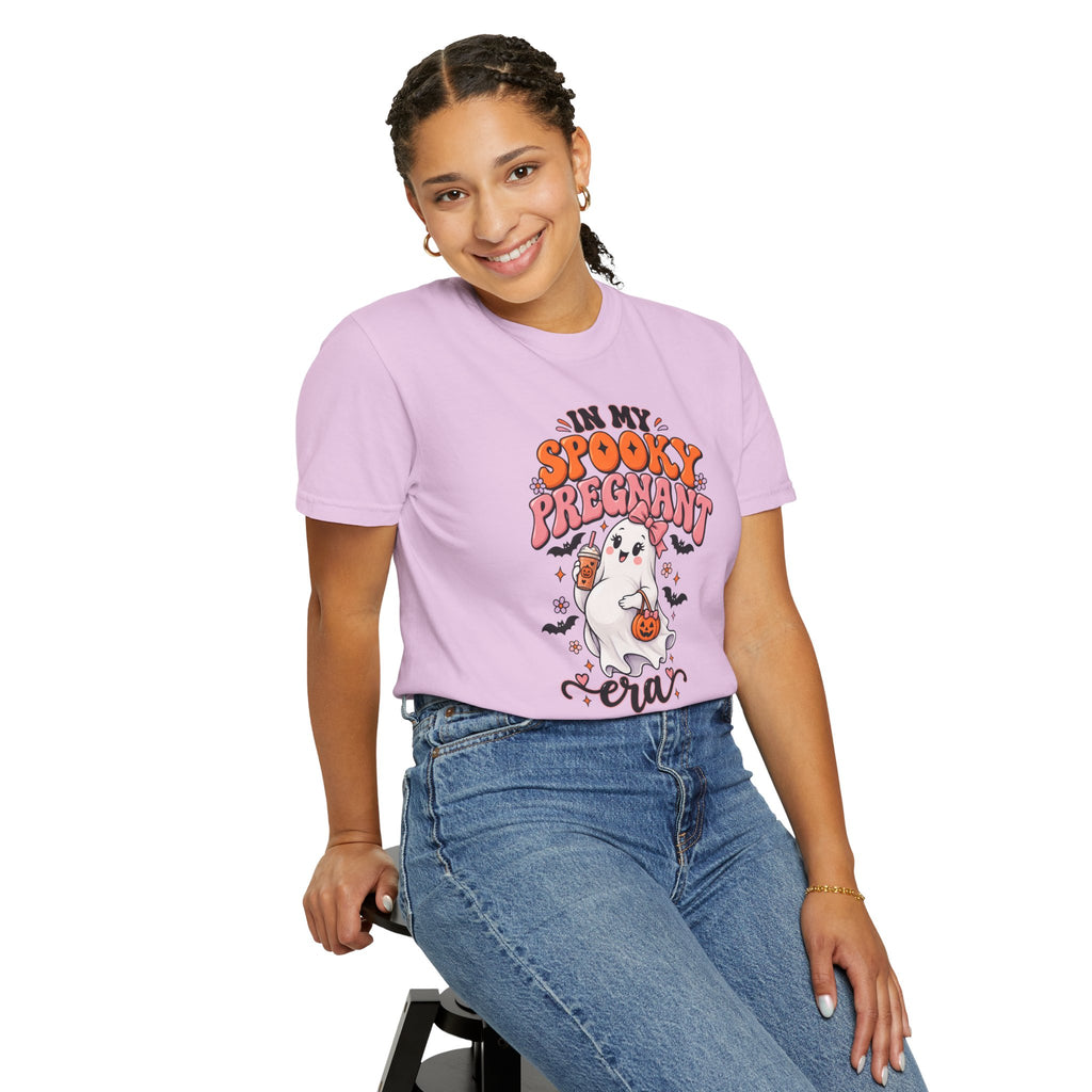 Pregnant Halloween T-Shirt — "In My Spooky Pregnant Era" Cute Ghost Maternity Tee