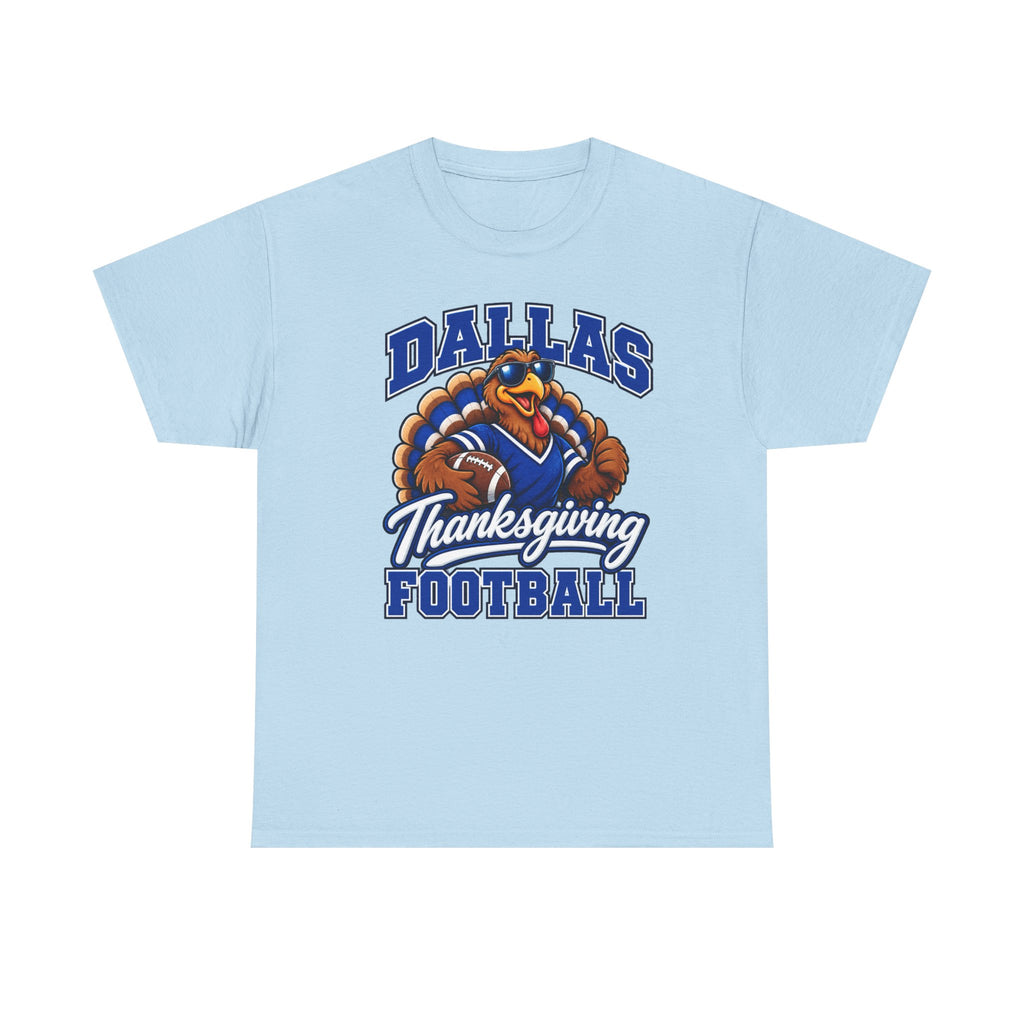 Dallas Thanksgiving Football T-Shirt — Turkey Mascot Game Day Tee