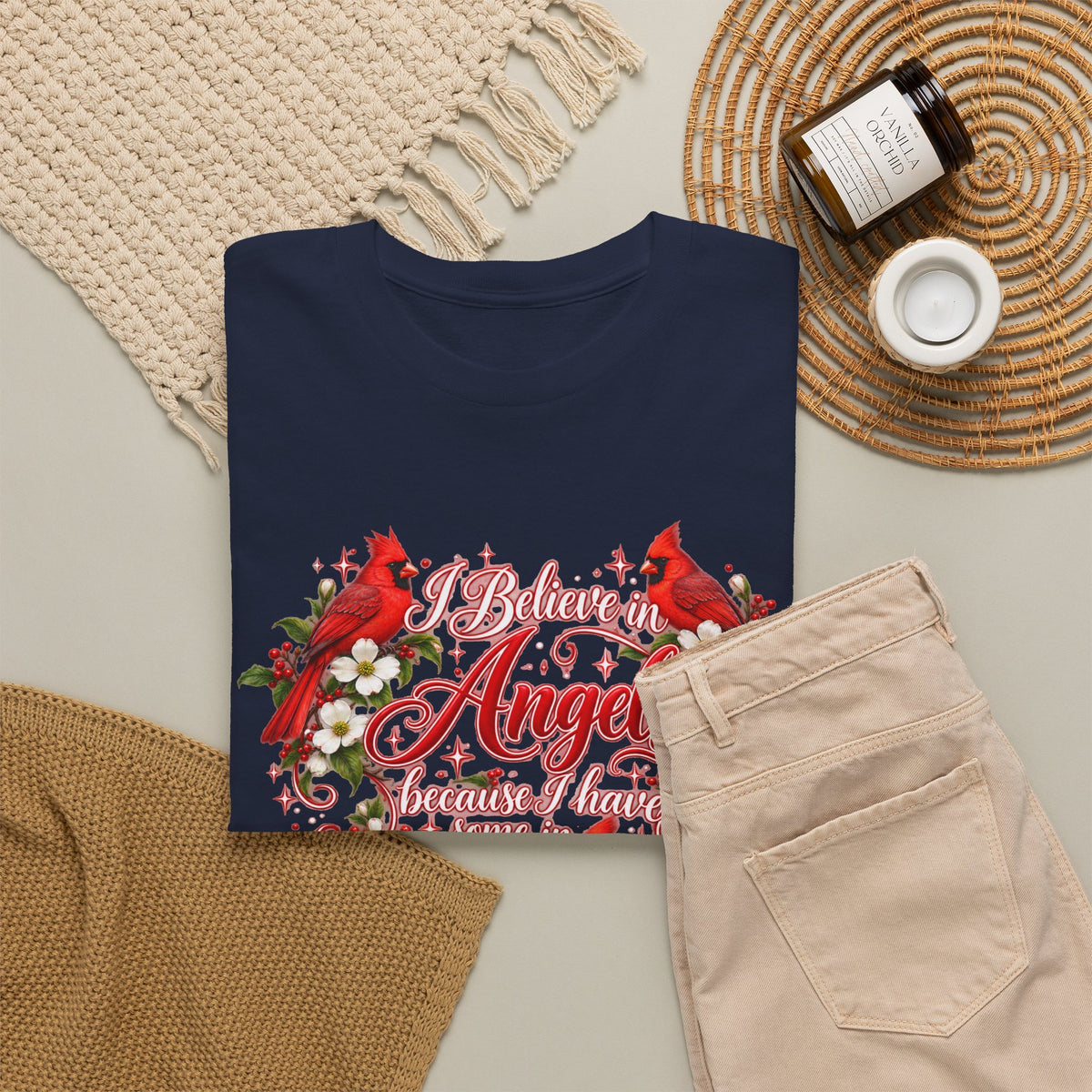 Angels from Heaven Cardinal Christmas T-Shirt