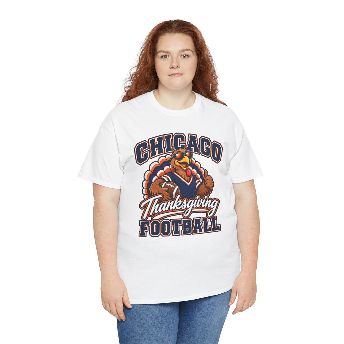 Chicago Thanksgiving Football T-Shirt — Turkey Mascot Game Day Tee