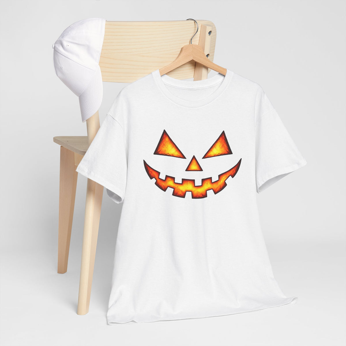 Jack-O'-Lantern Pumpkin Scary Face T-Shirt — Halloween Horror Costume Tee