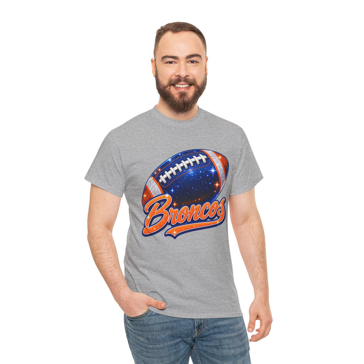 Broncos Football T-Shirt — Galaxy Football Graphic Tee