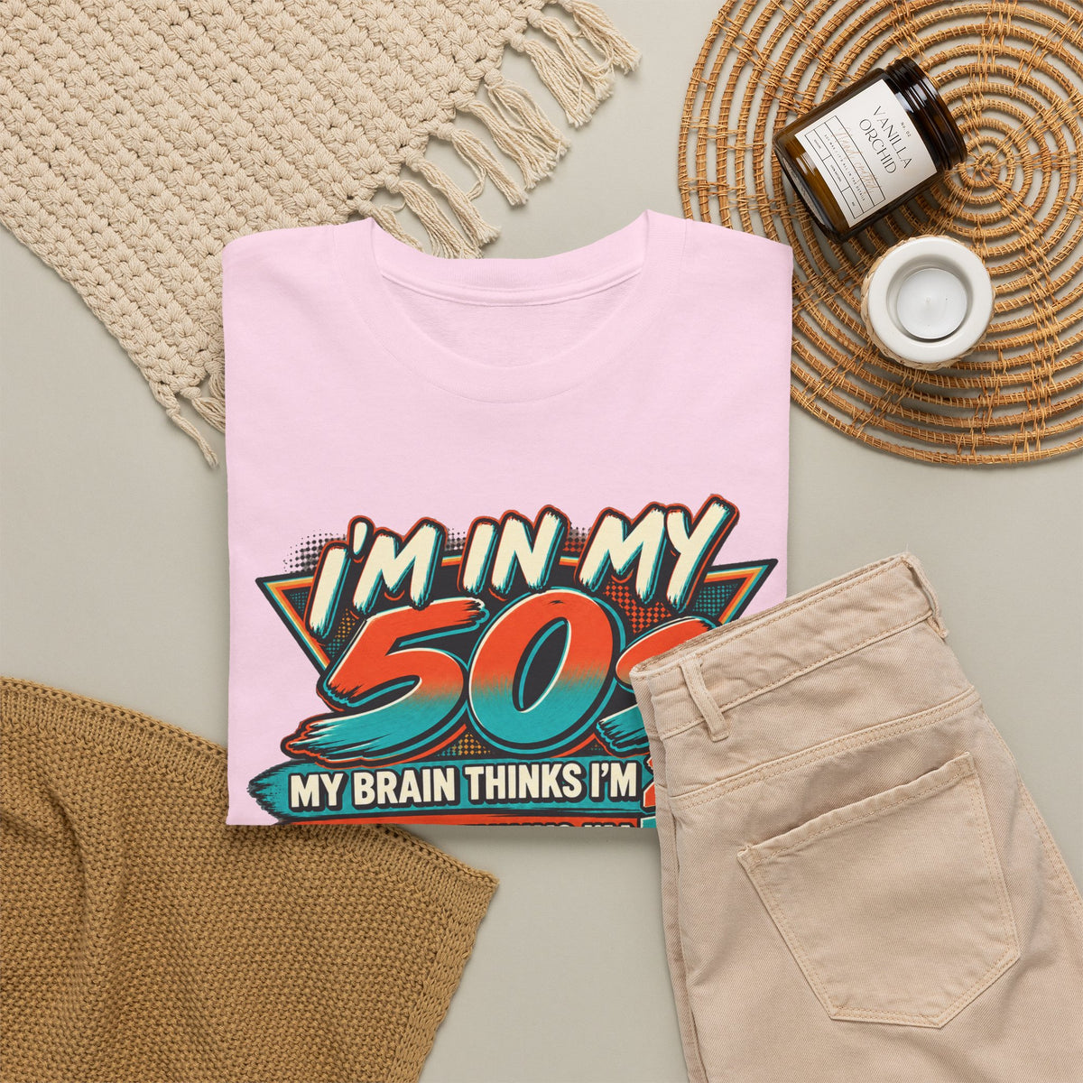Retro 50s Birthday T‑Shirt — "I'm in My 50s" 80s Playlist Cassette Tee