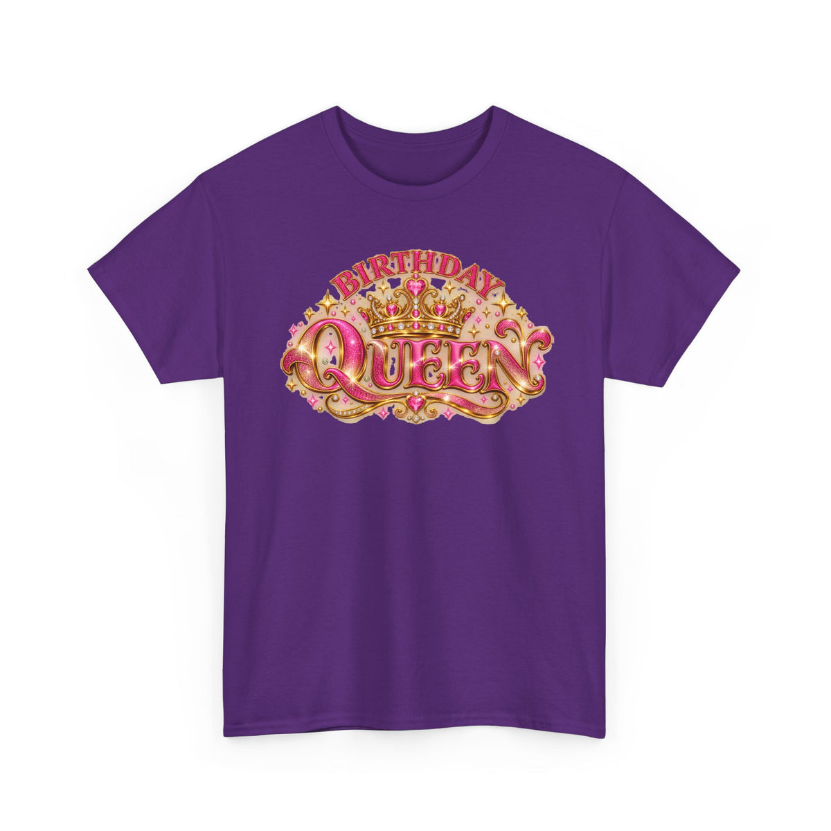 Birthday Queen Graphic T-Shirt | Pink & Gold Crown