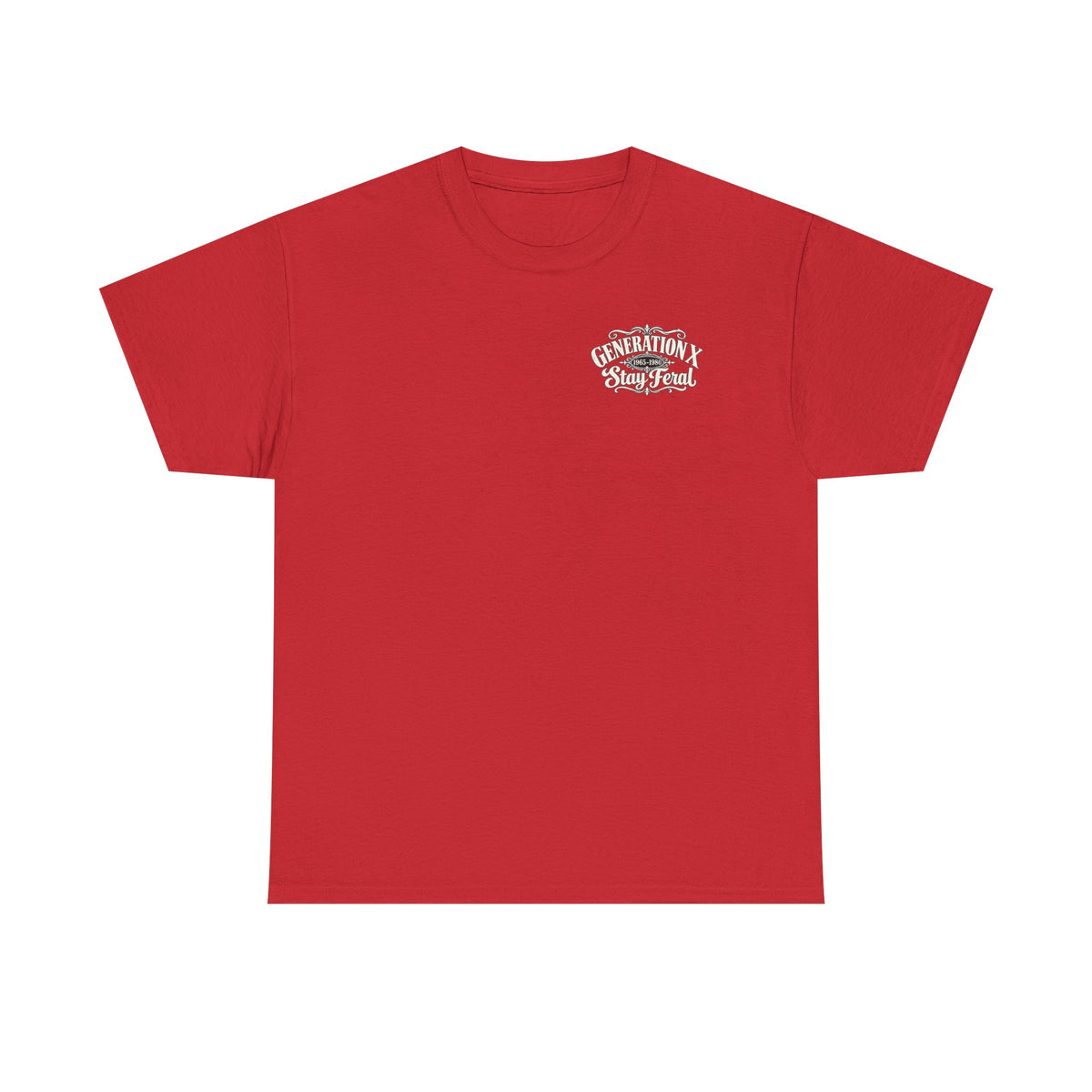 Generation X T‑Shirt — 'Stay Feral' Vintage Whiskey Label Tee (Born 1965–1980)