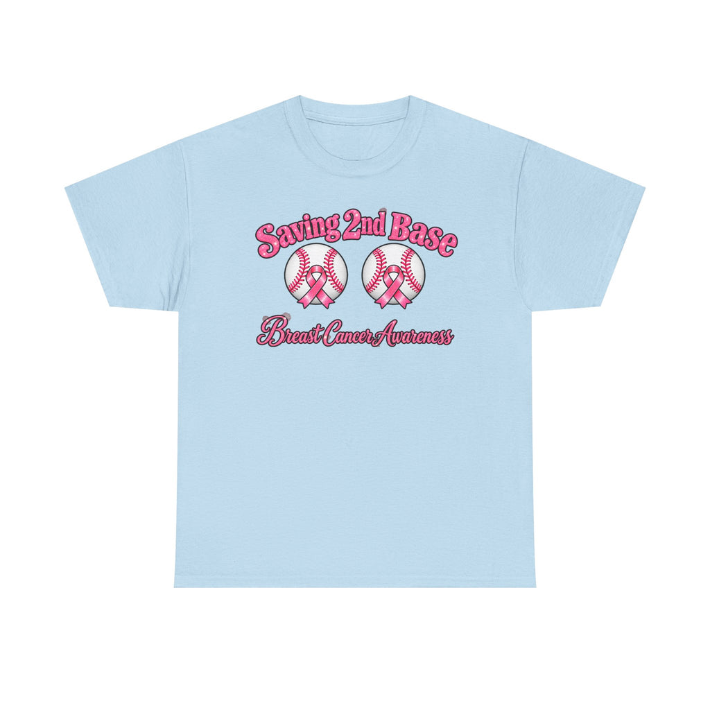 Saving 2nd Base Breast Cancer Awareness T-Shirt