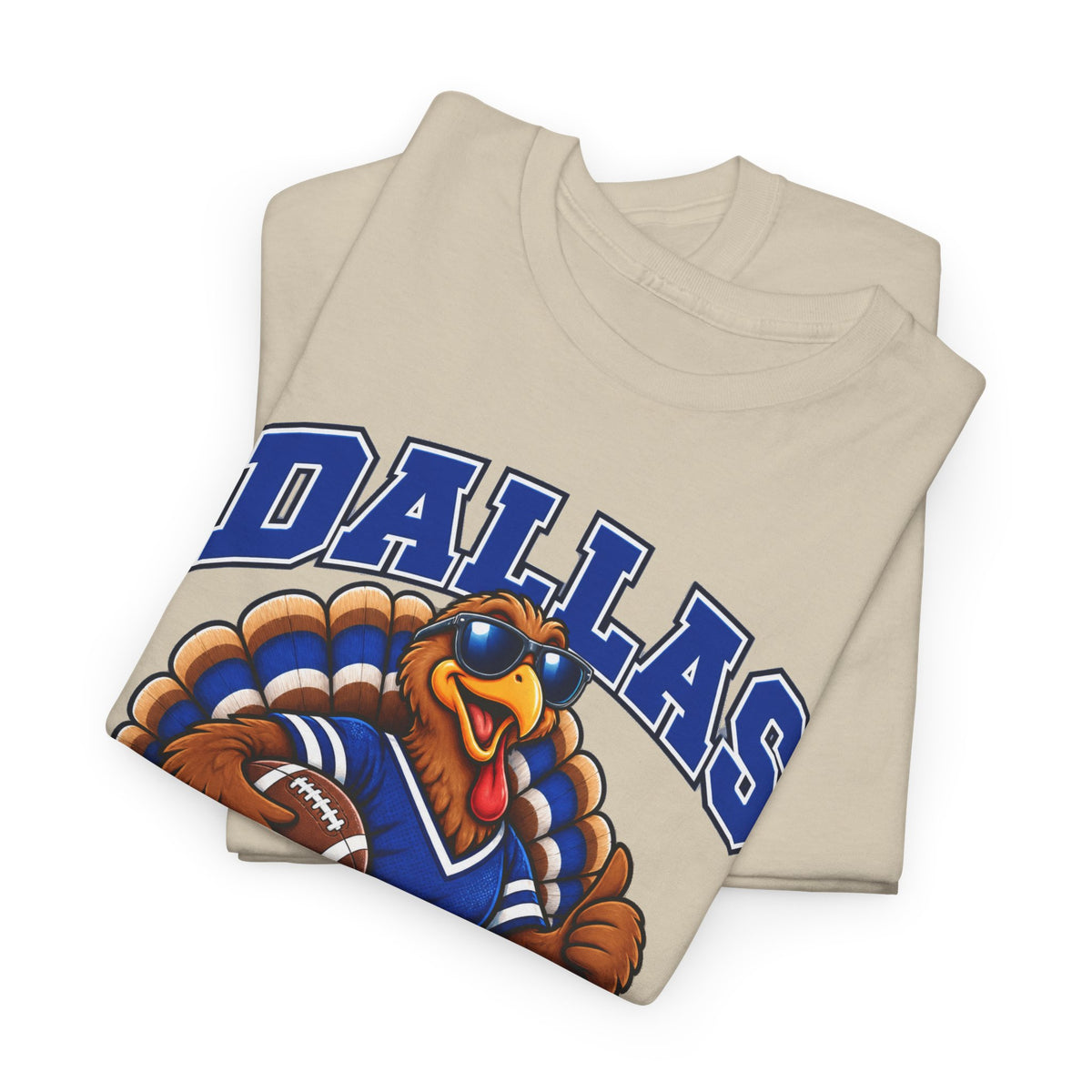 Dallas Thanksgiving Football T-Shirt — Turkey Mascot Game Day Tee