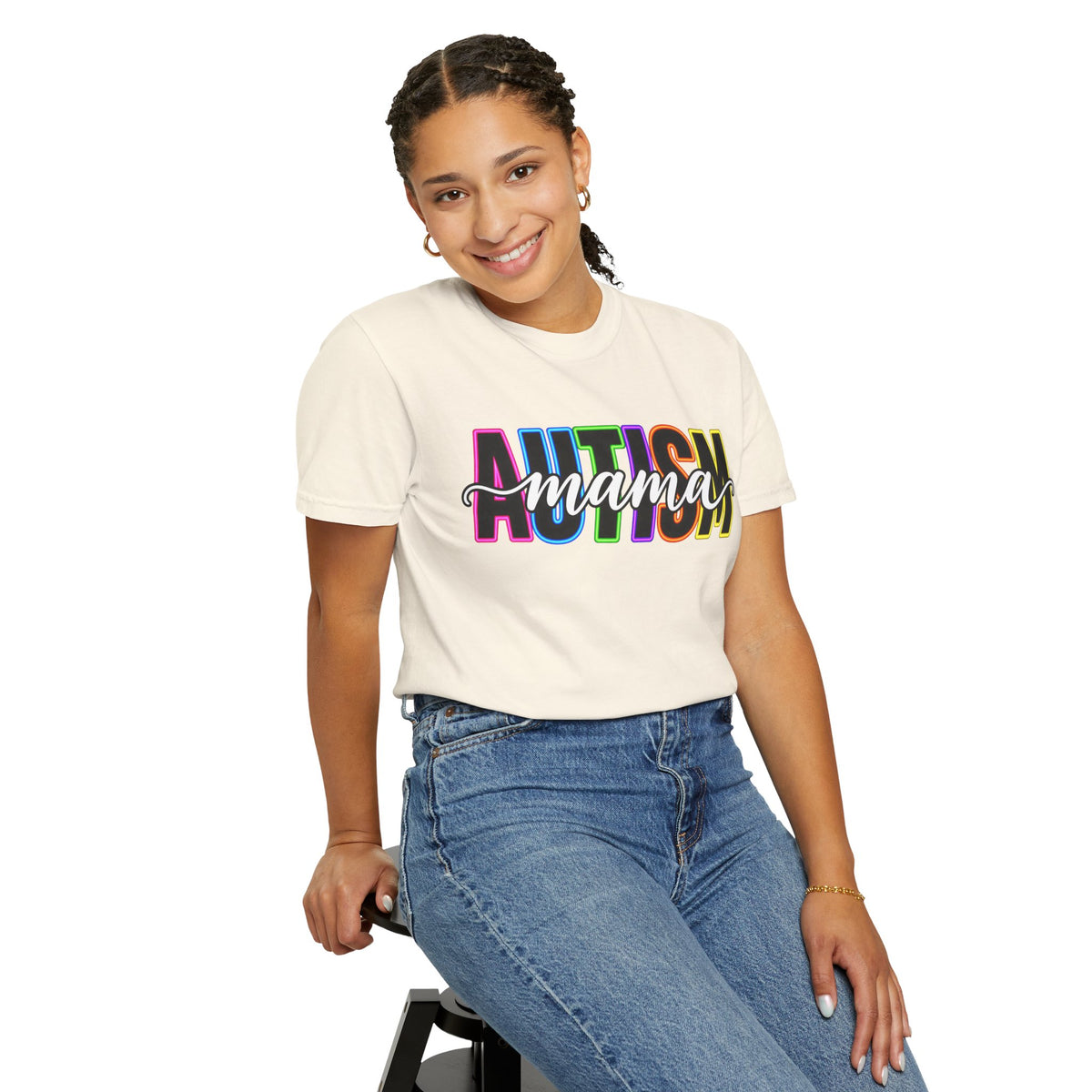 Autism Mama T-Shirt — Colorful Pride Support Tee for Moms