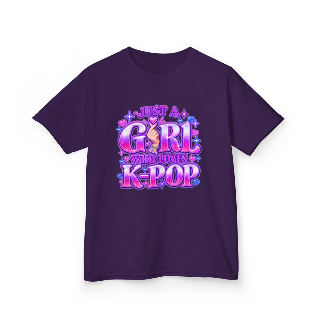 Kids T‑Shirt — "Just a Girl Who Loves K‑Pop" Cute K‑Pop Fan Tee