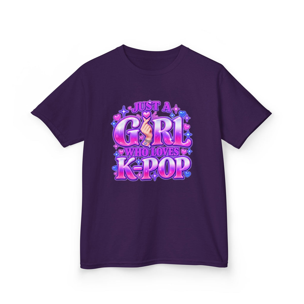 Kids T‑Shirt — "Just a Girl Who Loves K‑Pop" Cute K‑Pop Fan Tee