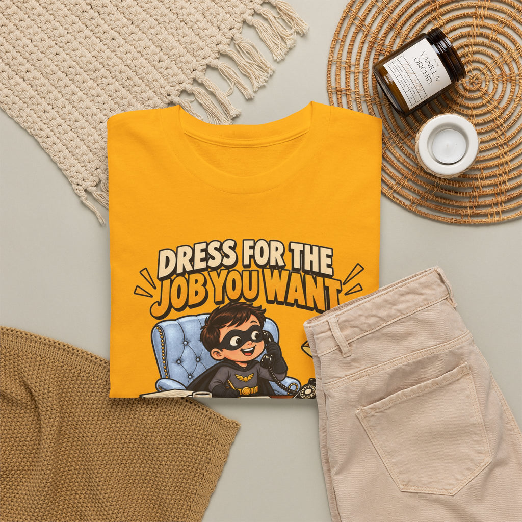 Dress for the Job You Want T-Shirt — Motivational Office Career Tee