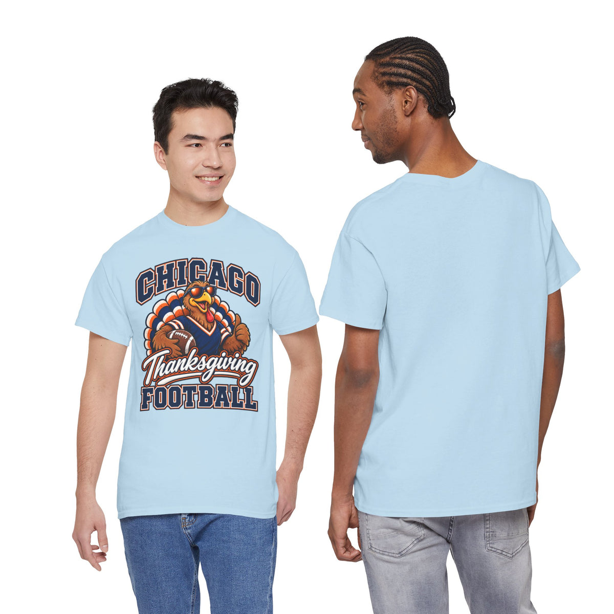 Chicago Thanksgiving Football T-Shirt — Turkey Mascot Game Day Tee