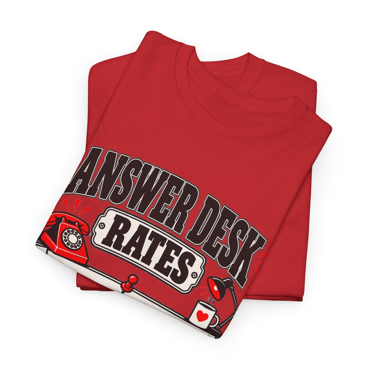 Answer Desk Rates T-Shirt — Funny Help Desk IT Support Tee ("Answer 1.00, Correct Answer 4.00")