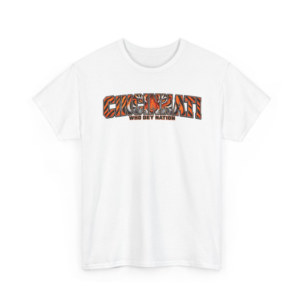 Who Dey Nation Tiger-Stripe Graphic Tee