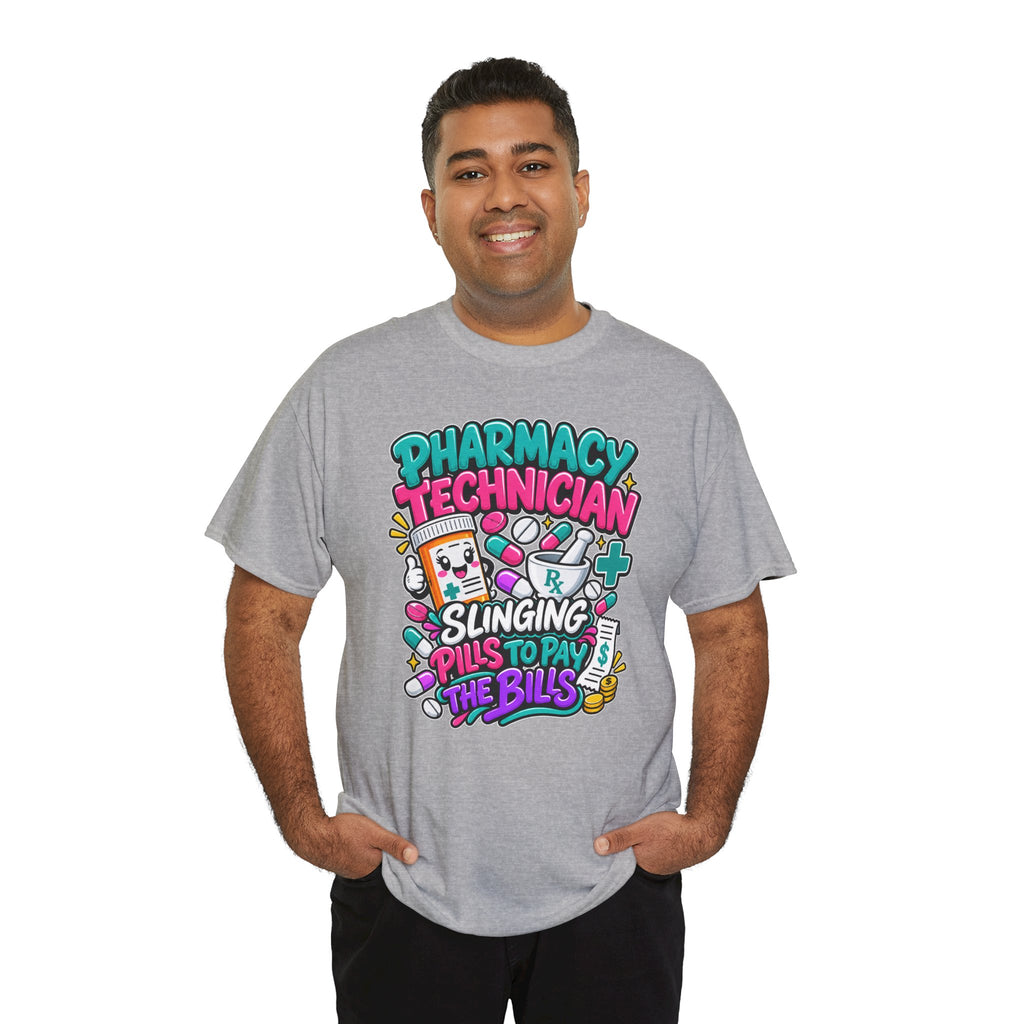Pharmacy Technician T‑Shirt — "Slinging Pills to Pay the Bills" Graphic Tee