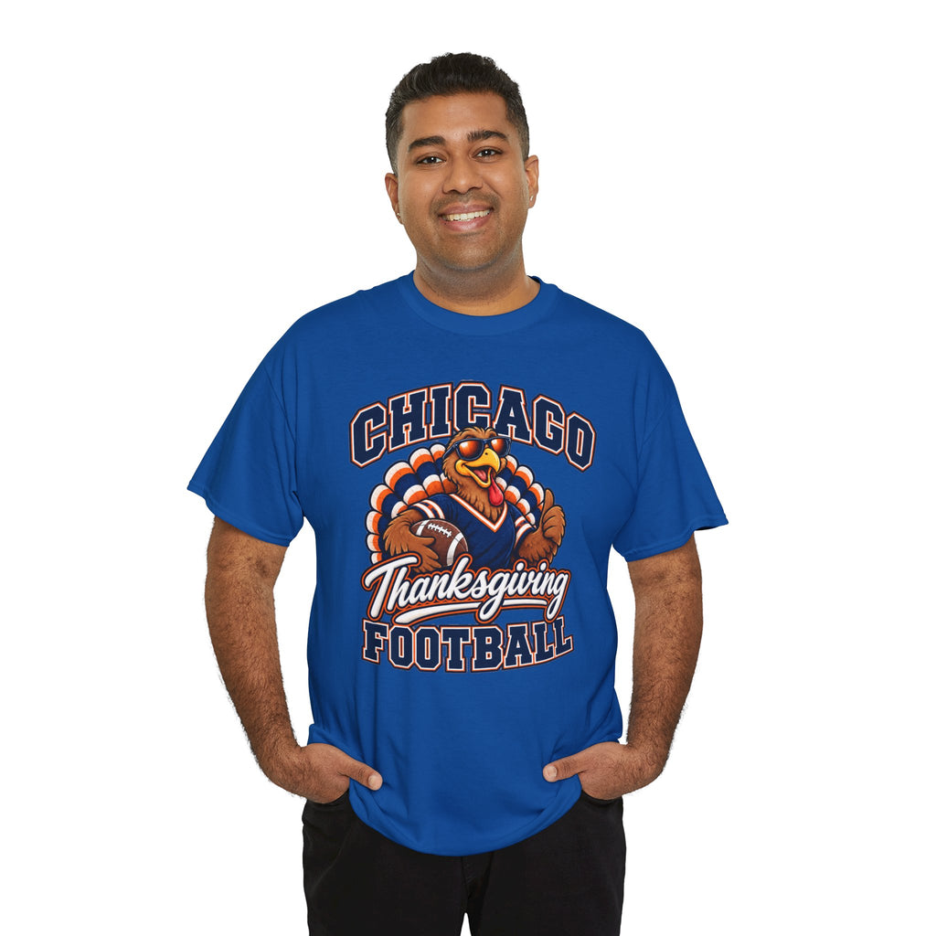 Chicago Thanksgiving Football T-Shirt — Turkey Mascot Game Day Tee
