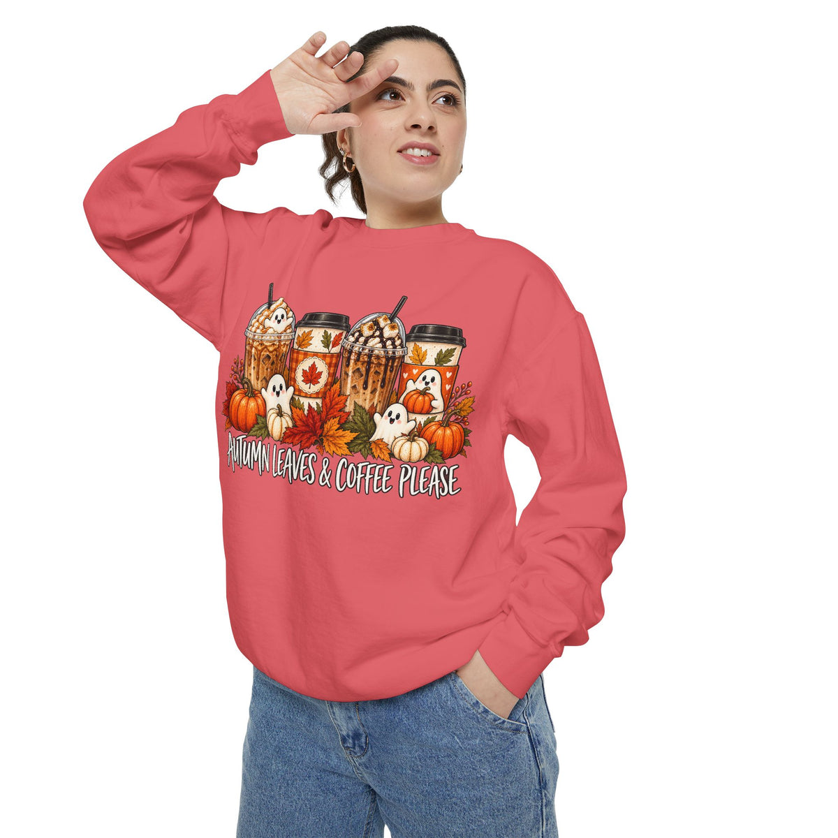 Pumpkin Spice Coffee Sweatshirt — Fall Coffee Lover Graphic Sweatshirt