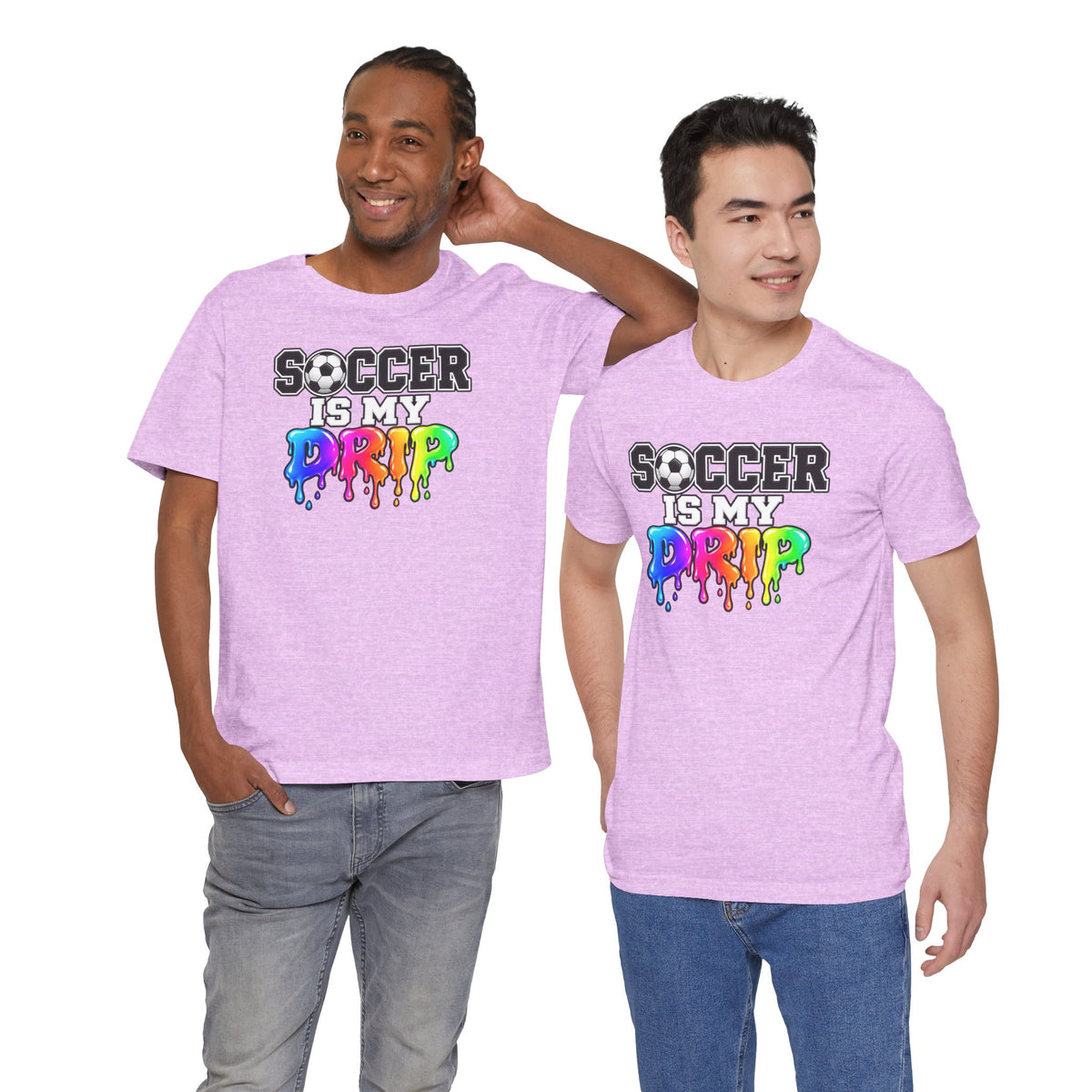 Soccer Is My Drip T-Shirt — Colorful Rainbow Drip Soccer Tee for Players & Fans