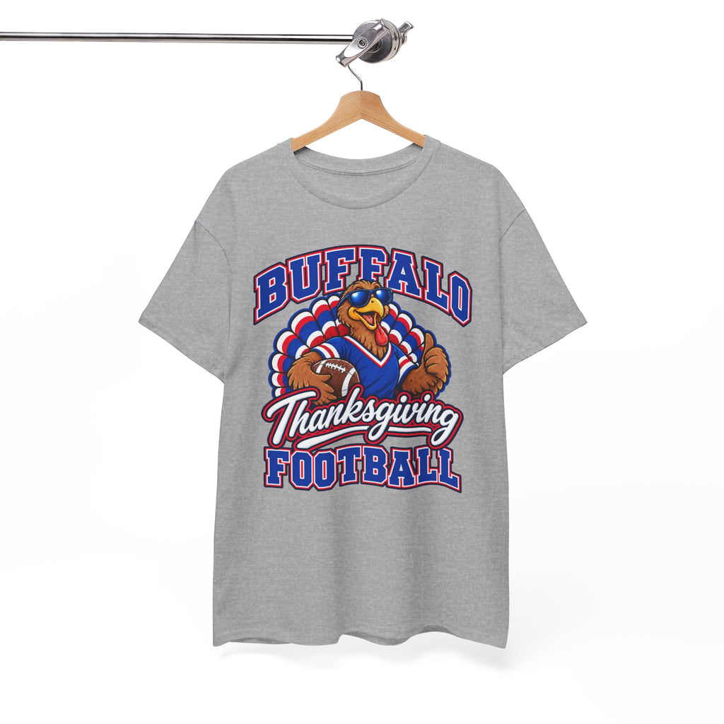 Buffalo Thanksgiving Football T-Shirt — Turkey Mascot Game Day Tee