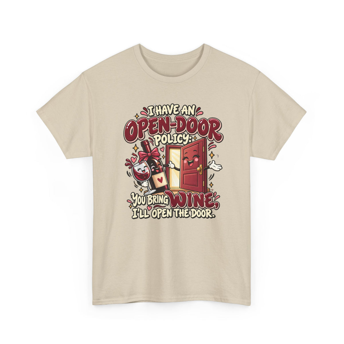 Open-Door Policy Wine Lover T-Shirt