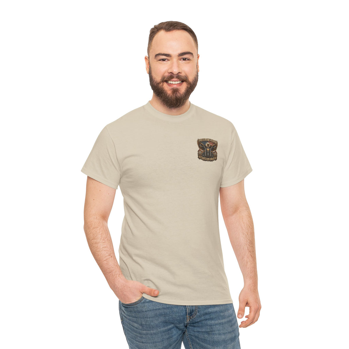 Freedom Rider Motorcycle T‑Shirt — Born to Roam Vintage Biker Tee
